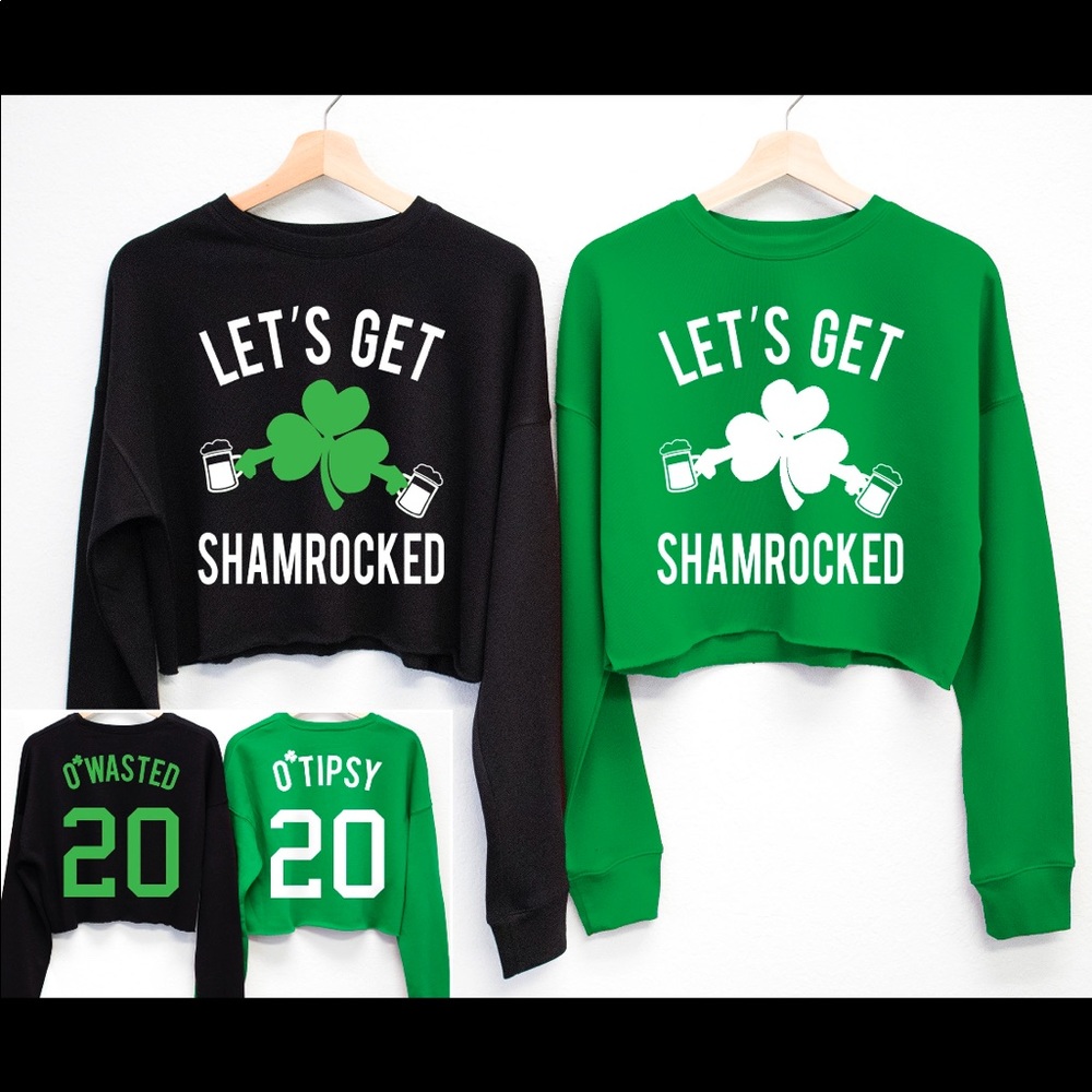 LET'S GET SHAMROCKED St. Patricks Day Sweatshirt
